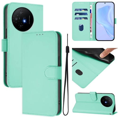 Funda de Piel Sintética para TCL 50 Xl con Cordón (Verde Menta)