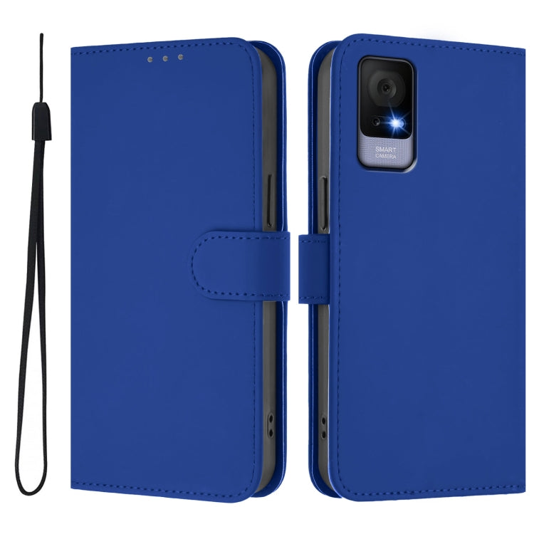 Funda Piel Sintética con Cordón para TCL 405/406/408 (Azul Oscuro)