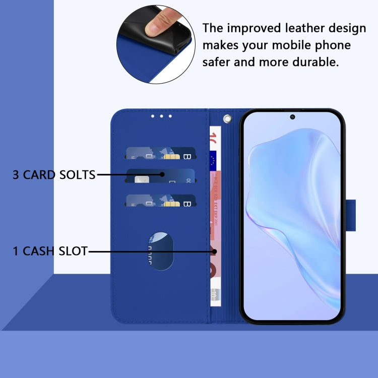 Funda Piel Sintética con Cordón para TCL 405/406/408 (Azul Oscuro)