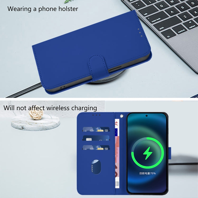 Funda Piel Sintética con Cordón para TCL 405/406/408 (Azul Oscuro)