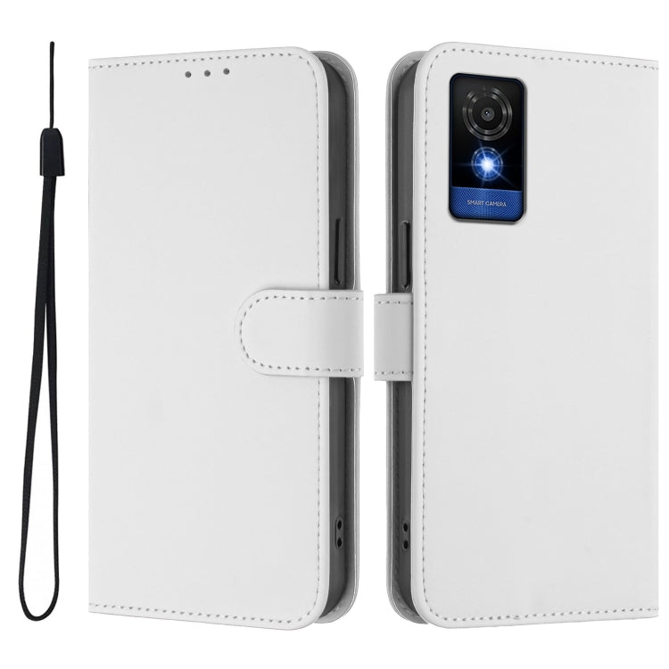 Funda Piel Sintética TCL 501 con Cordón Color Blanco