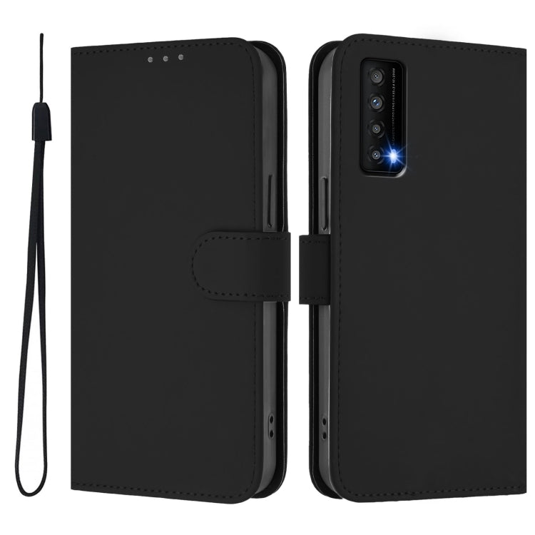 Funda de Cuero con Cordón para Teléfono TCL Stylus Skin Feel (Negro)