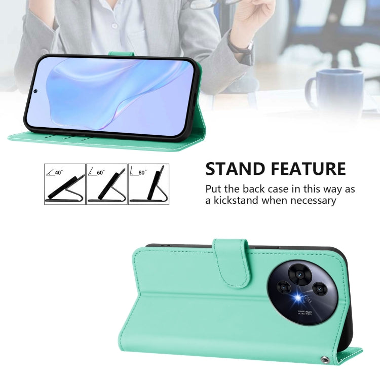 Funda Cuero Nxtpaper para TCL 50 Pro con Textura Piel y Cordón (Verde Menta)
