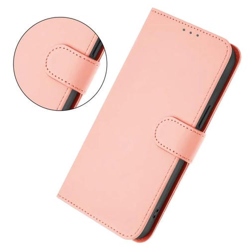 Funda de cuero con textura de piel y cordón para Infinix GT 30 Pro (rosa)