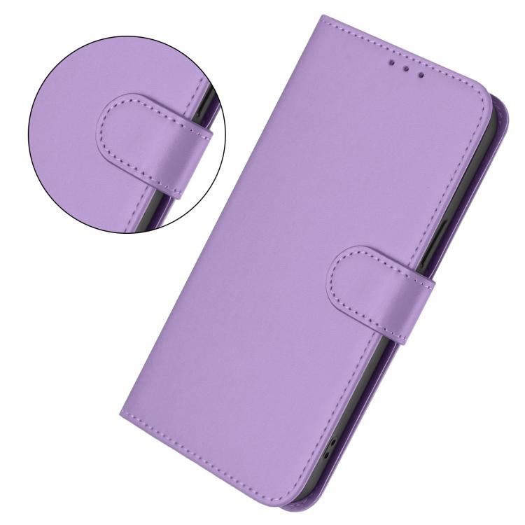 Funda de cuero con textura de piel y cordón para Infinix Smart 10 4G (morado lavanda)