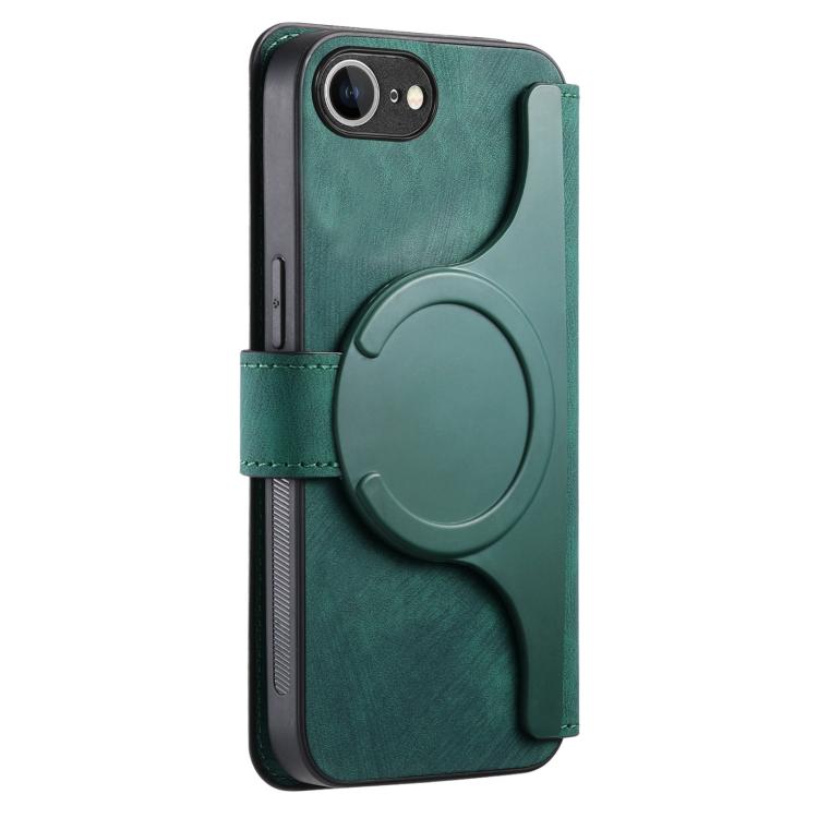 Funda para iPhone 16E Neo Magsafe Rfid Antirrobo de Cuero Retro (Verde)