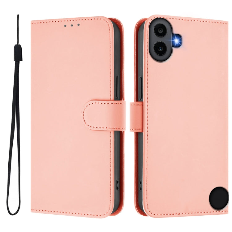 Funda de Piel Sintética con Cordón para Teléfono For Nothing cmf Phone 1 (Rosa)