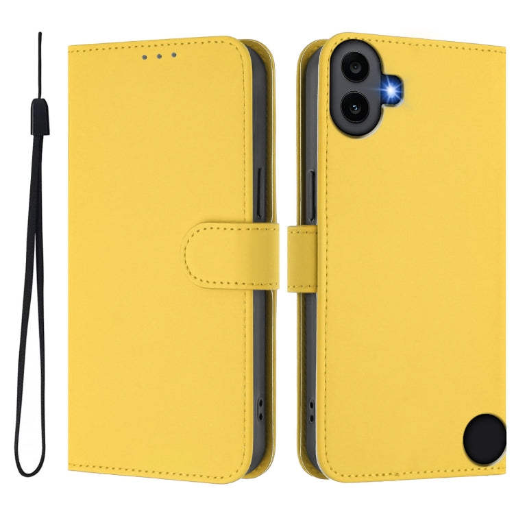 Funda Piel Sintética con Cordón For Nothing cmf Phone 1 Skin Feel (Amarillo Limón)