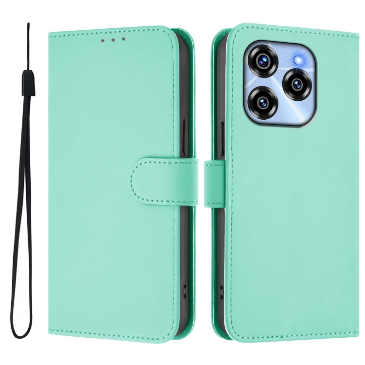 Funda Piel Sintética con Cordón para Teléfono Oukitel C50 (Verde Menta)