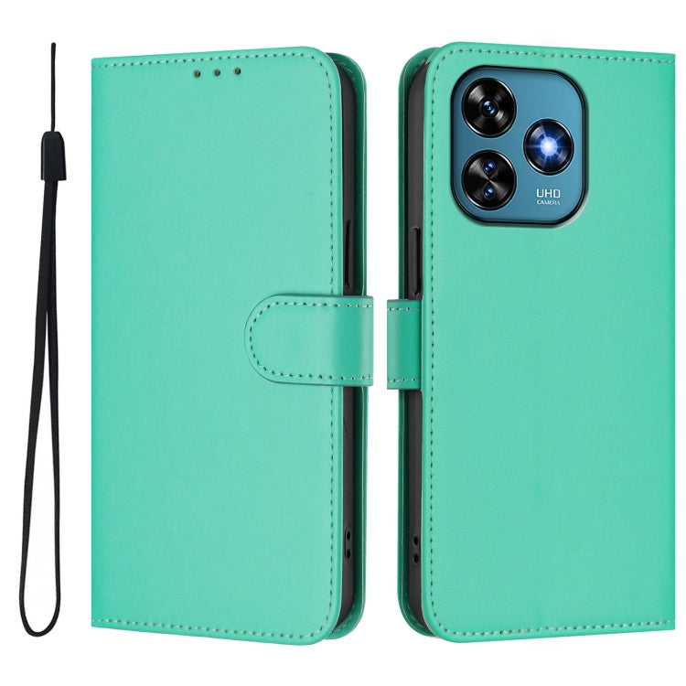 Funda Piel Sintética con Cordón para Teléfono Oukitel C51 (Verde)