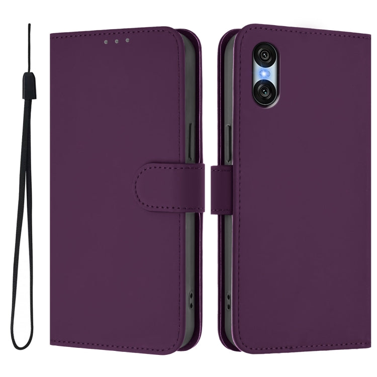 Funda Piel Sintética con Cordón Sony Xperia 10 Vi (2024) (Violeta)