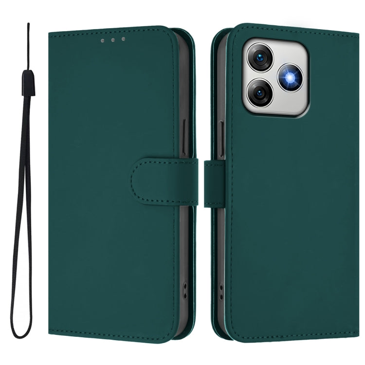 Funda de Piel Sintética con Cordón para Ulefone Note 18 Ultra (Verde Oscuro)