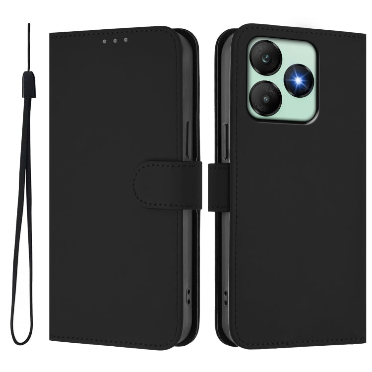Funda de Piel con Cordón para Teléfono Wiko T20 Skin Feel (Negro)