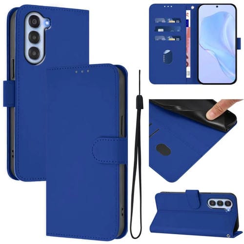 Funda de Piel Sintética con Cordón para ZTE Nubia S 5G A403Zt (Azul Oscuro)