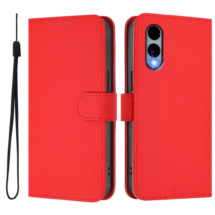 Funda de Piel Sintética con Cordón para Fujitsu Arrows We2/F-52E (Rojo)