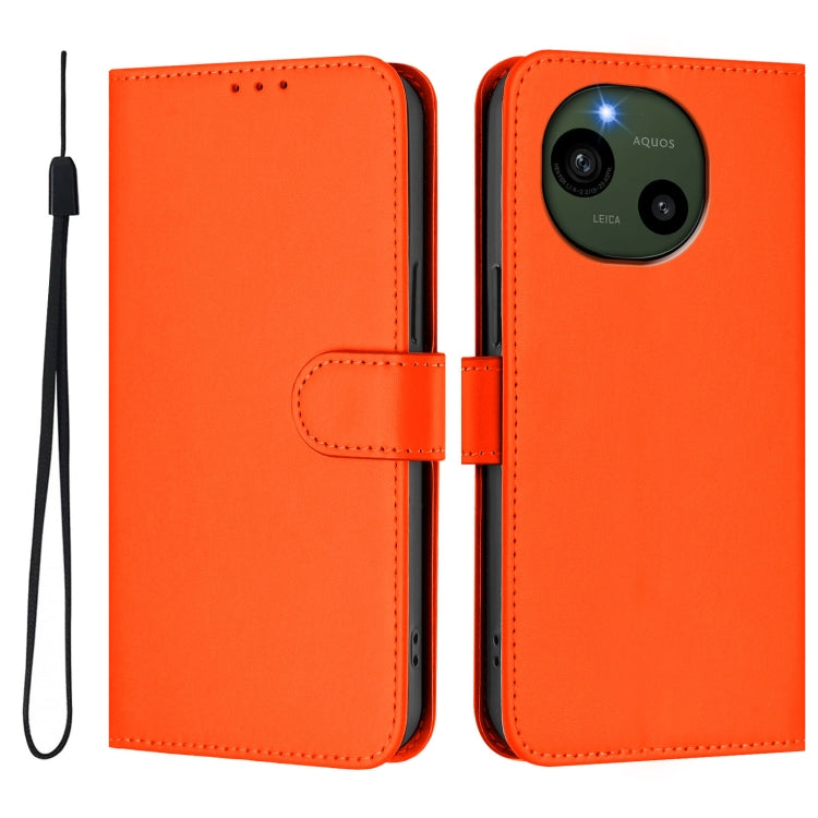 Funda de Piel Sintética con Cordón para Sharp Aquos R9/Sh-51E (Naranja)