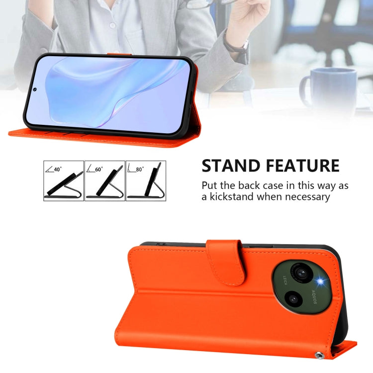 Funda de Piel Sintética con Cordón para Sharp Aquos R9/Sh-51E (Naranja)