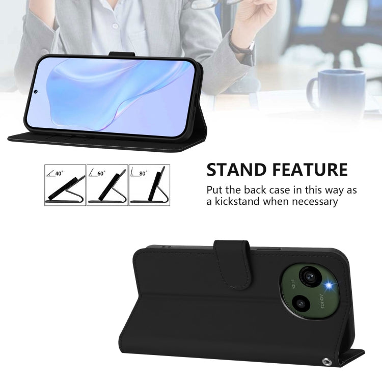 Funda de Piel Sintética con Cordón para Sharp Aquos R9/Sh-51E (Negro)