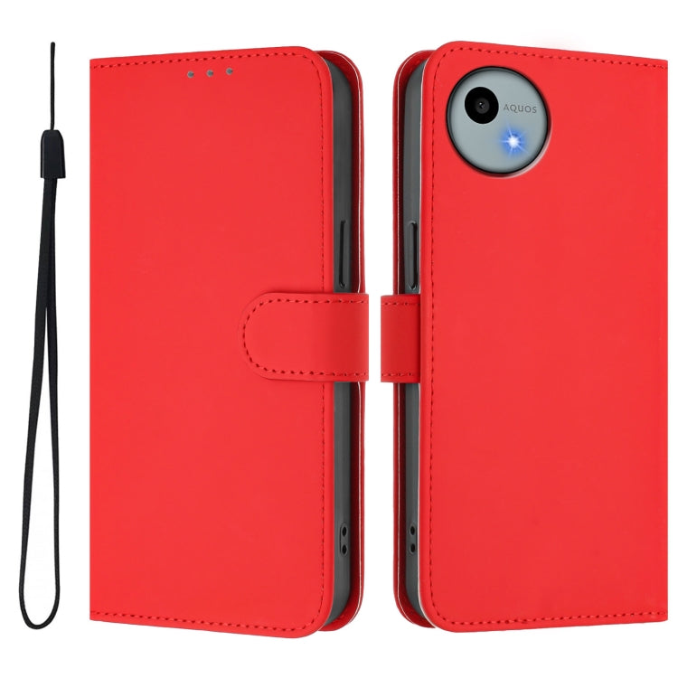 Funda de Piel Sintética con Cordón para Sharp Aquos Wish4/Sh-52E (Rojo)
