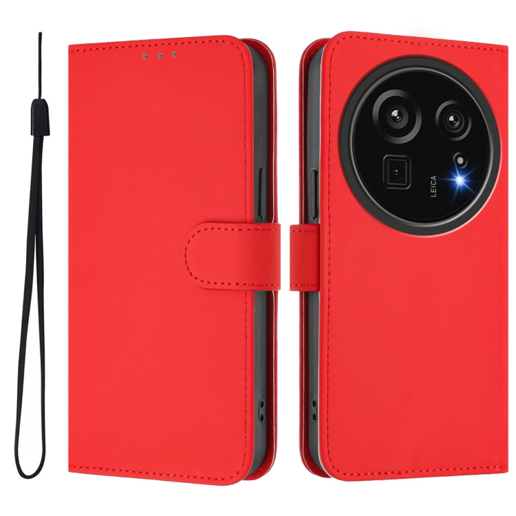 Funda de Piel Sintética con Cordón para Sharp Aquos R9 Pro Sh-54E (Rojo)