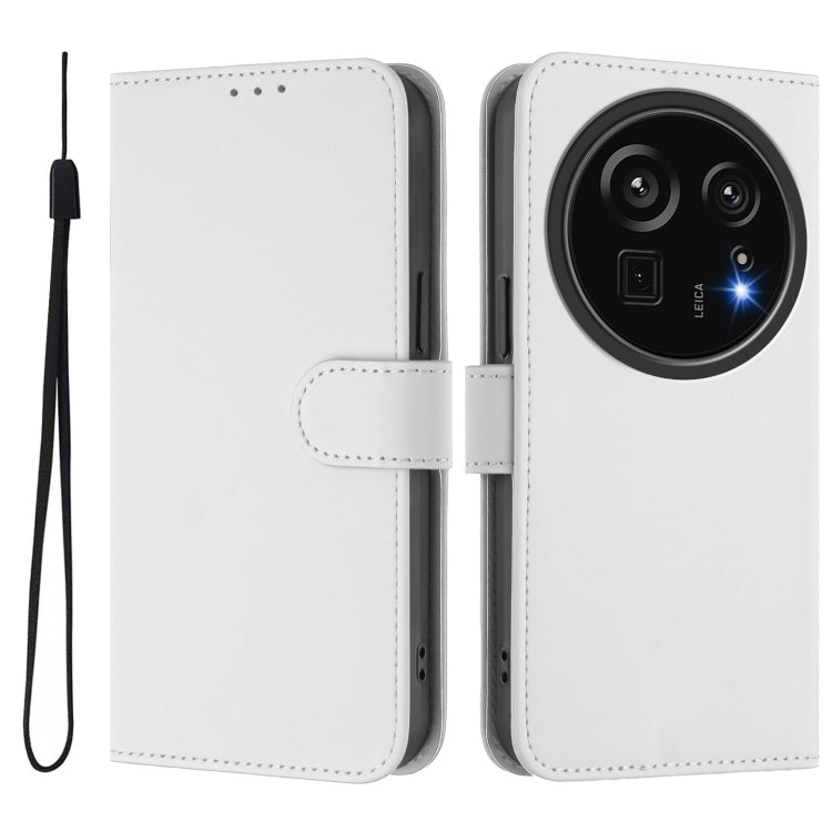 Funda de Piel Sintética con Cordón para Sharp Aquos R9 Pro Sh-54E (Blanco)