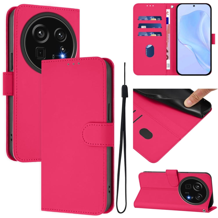 Funda de Piel Sintética con Cordón para Sharp Aquos R9 Pro Sh-54E (Rosa y Rojo)