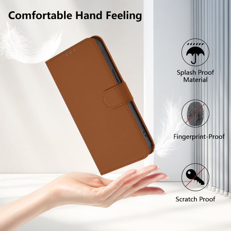 Funda de Piel Sintética con Cordón para Teléfono Sharp Aquos Sense9 (Marrón)