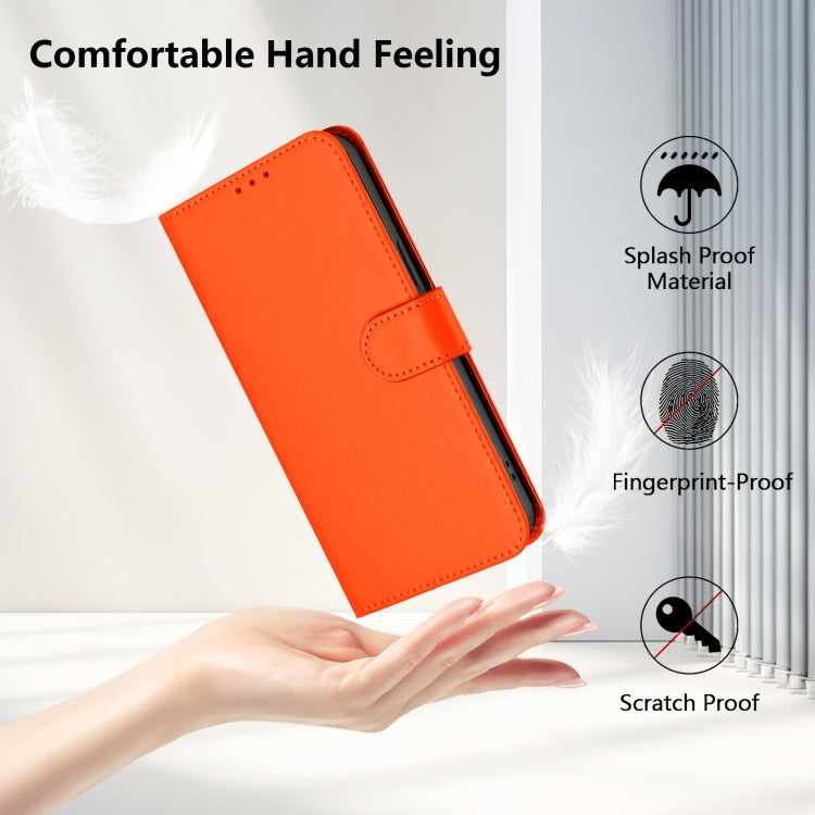Funda de Piel para iPhone 16E con Cordón (Naranja)