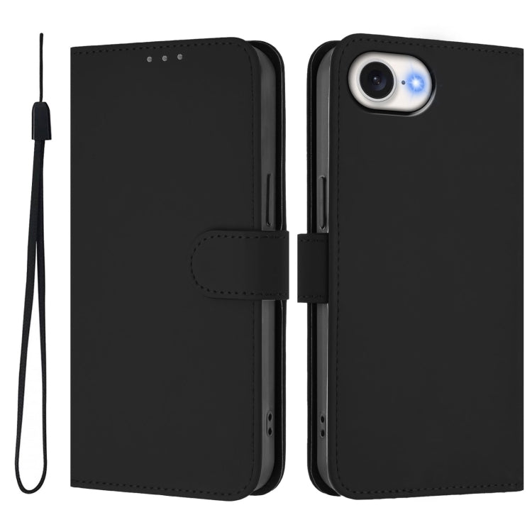 Funda Piel iPhone 16E con Cordón (Negro)