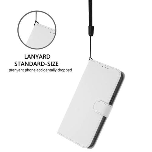 Funda de piel sintética con cordón para Tecno Pop 10 (color blanco)