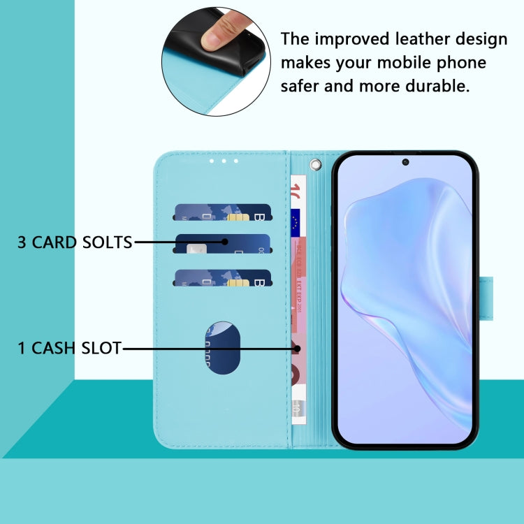 Funda de Cuero para Teléfono HMD Skyline Skin Feel con Cordón (Azul Cielo)