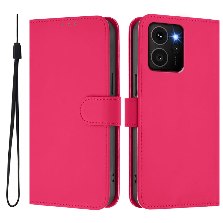 Funda de Cuero para Teléfono HMD Skyline Skin Feel con Cordón (Rojo Rosa)