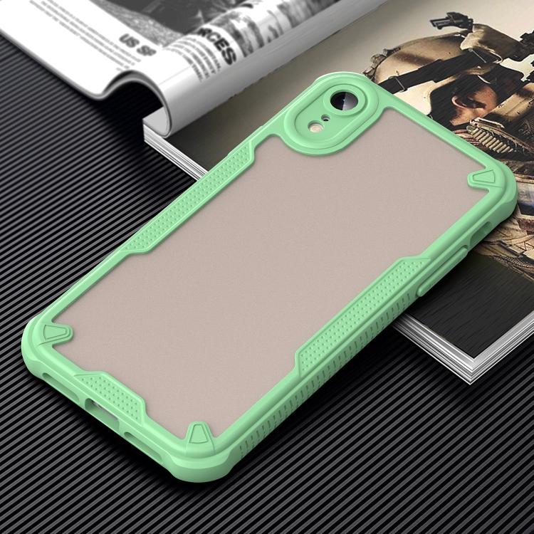 Funda híbrida TPU y PC Apple iPhone Xr con protección glaseada (Verde)
