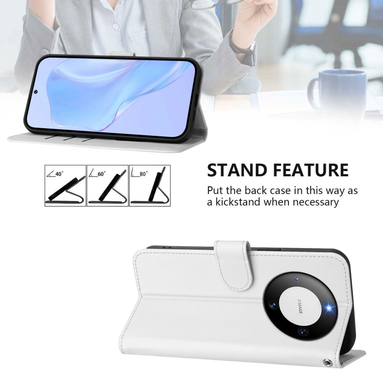 Funda de Piel Sintética con Cordón para Huawei Mate 60 Pro/60 Pro+ (Blanco)