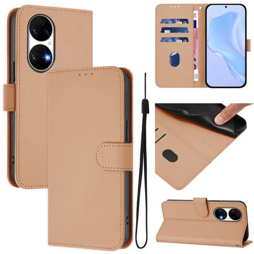 Funda de Piel con Cordón para Huawei P50 Skin Feel (Desnudo)