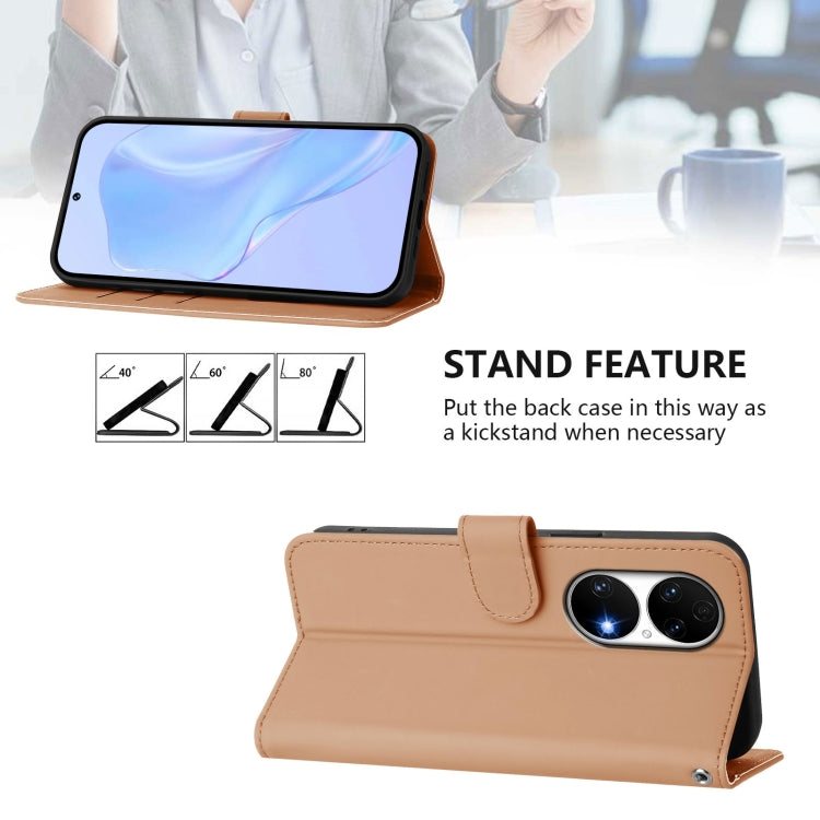 Funda de Piel con Cordón para Huawei P50 Skin Feel (Desnudo)