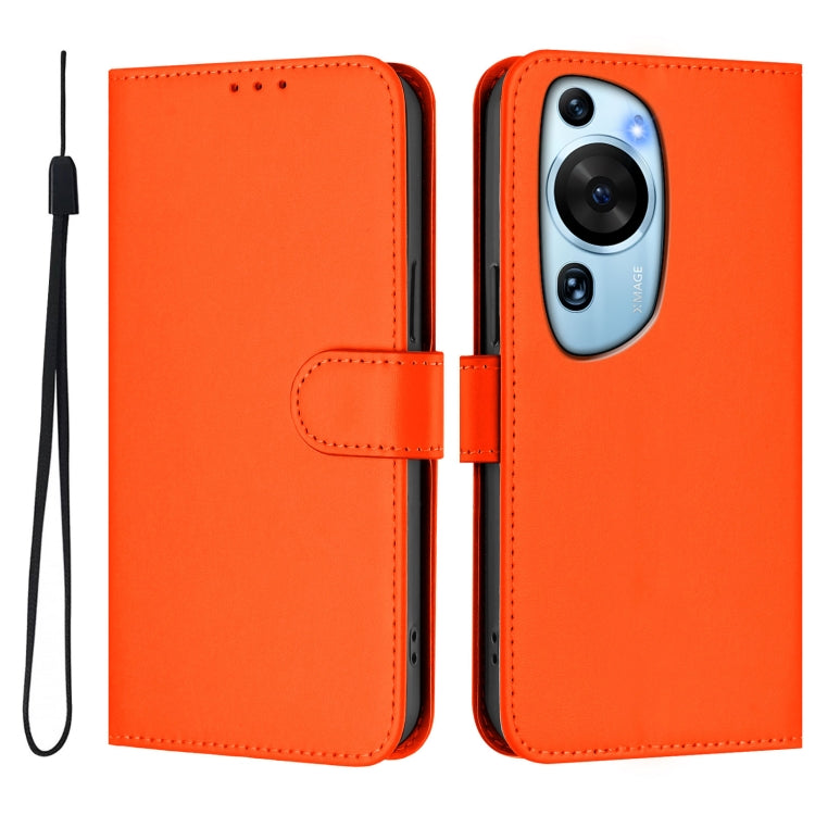 Funda de Cuero con Cordón para Huawei P60 Art Skin Feel (Naranja)