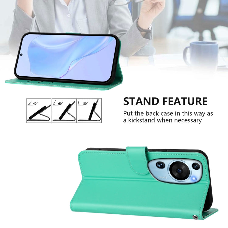 Funda de Cuero con Cordón para Huawei P60 Art Skin Feel (Verde)