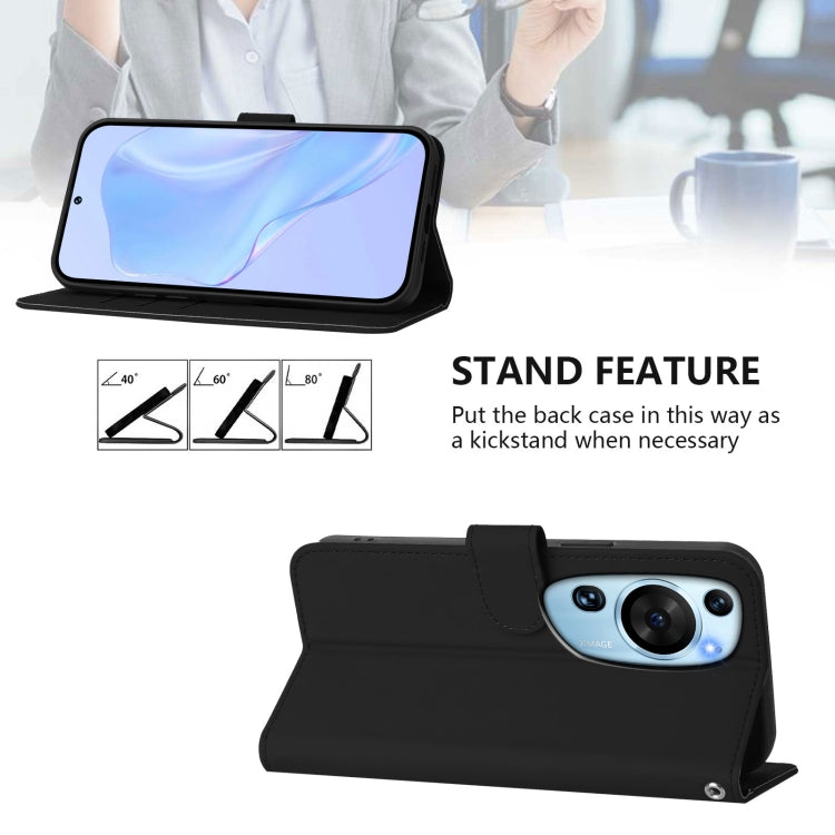 Funda de Cuero con Cordón para Huawei P60 Art Skin Feel (Negro)