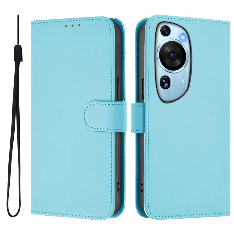 Funda de Cuero con Cordón para Huawei P60 Art Skin Feel (Azul Cielo)