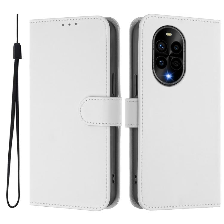 Funda de Piel Sintética con Cordón para Huawei Nova 13 Pro (Blanco)