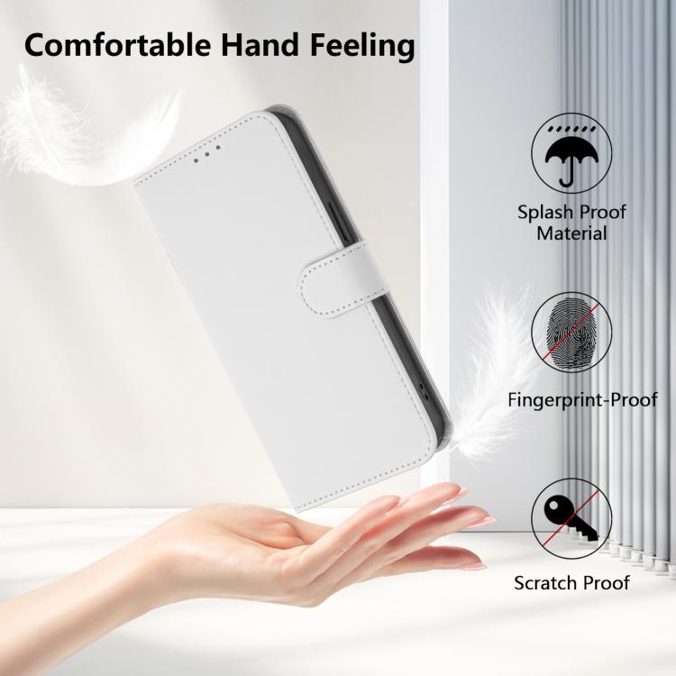 Funda de Piel Sintética con Cordón para Huawei Nova 13 Pro (Blanco)
