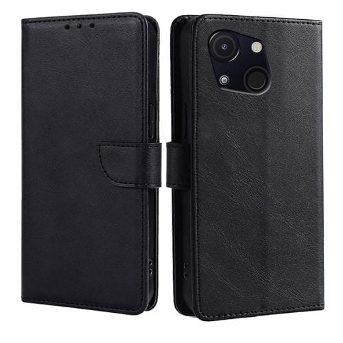 Funda de Cuero con Tapa y Hebilla para Teléfono Itel A50C 4G (Negro)