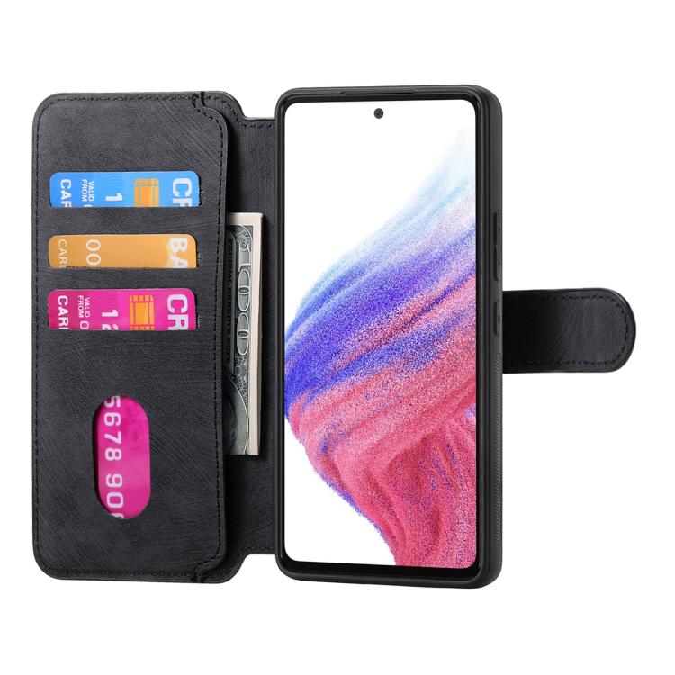 Funda Neo Magsafe Rfid Antirrobo de Cuero Retro para Realme Gt7 Pro (Negra)