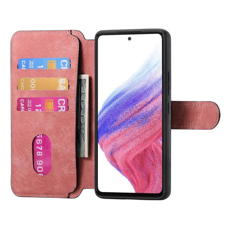 Funda Neo Magsafe Rfid Antirrobo de Cuero Retro para Realme Gt7 Pro (Rosa)