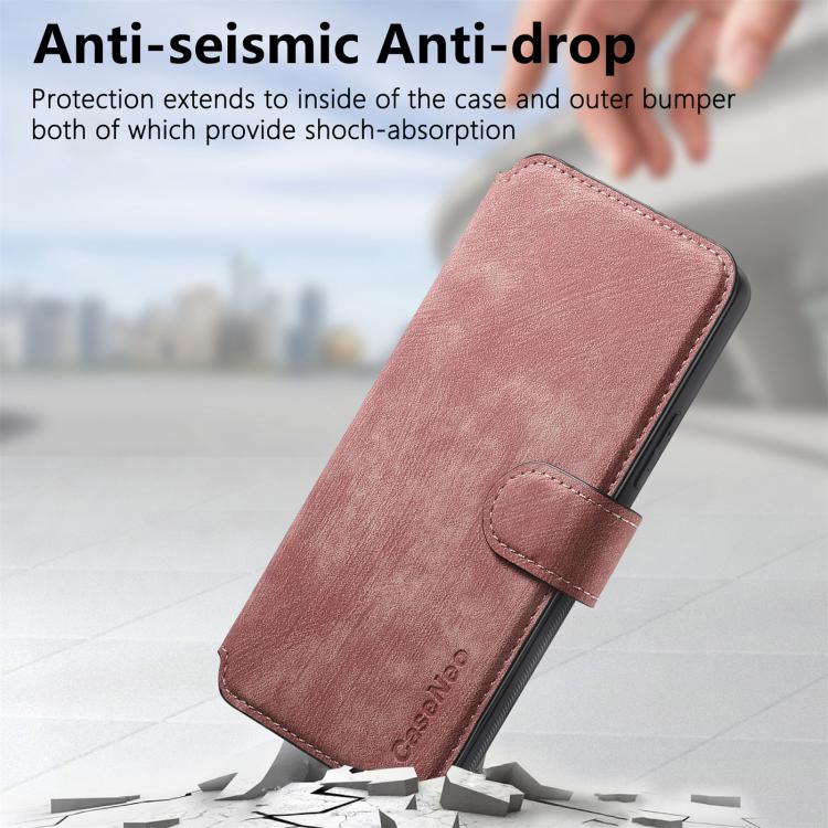 Funda Neo Magsafe Rfid Antirrobo de Cuero Retro para Realme Gt7 Pro (Rosa)