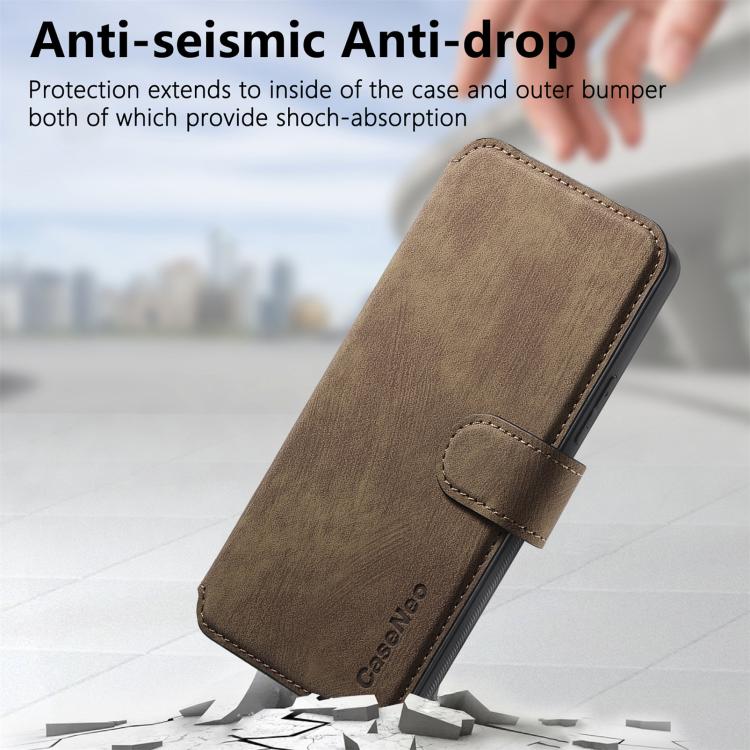Funda de Cuero Retro Antirrobo con Rfid Magsafe para Realme Neo7 (Marrón)