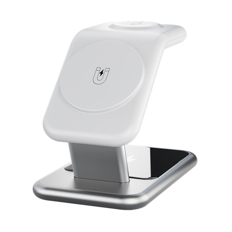Cargador inalámbrico Magnético 3 en 1 Y10 15 W (Blanco)