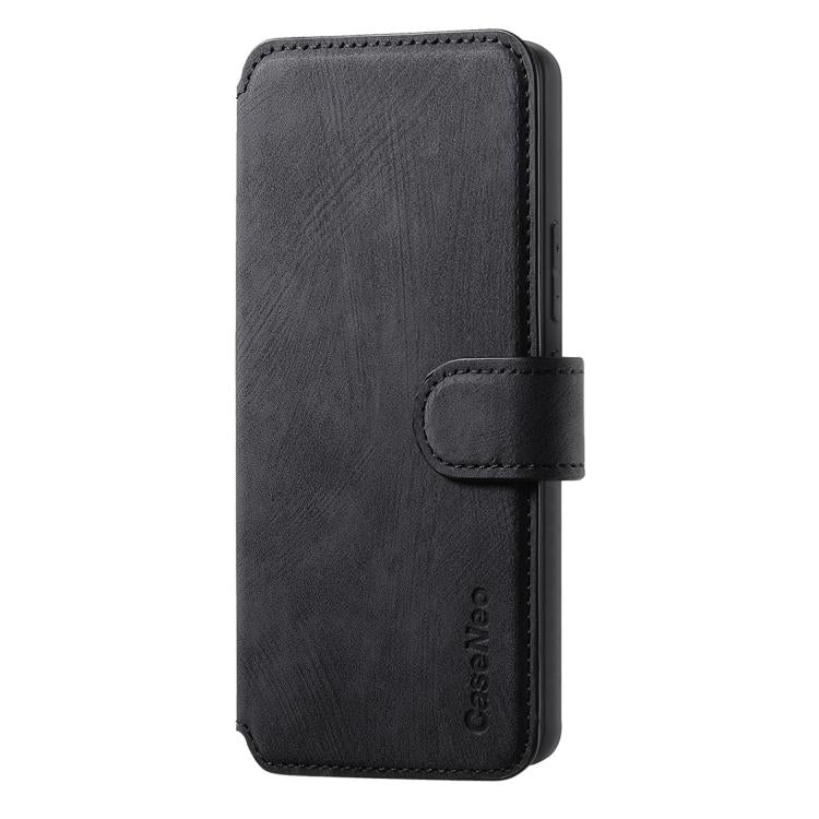 Funda Neo MagSafe RFID antirrobo de cuero retro para Redmi Turbo 4 Pro / Poco F7 (negra)