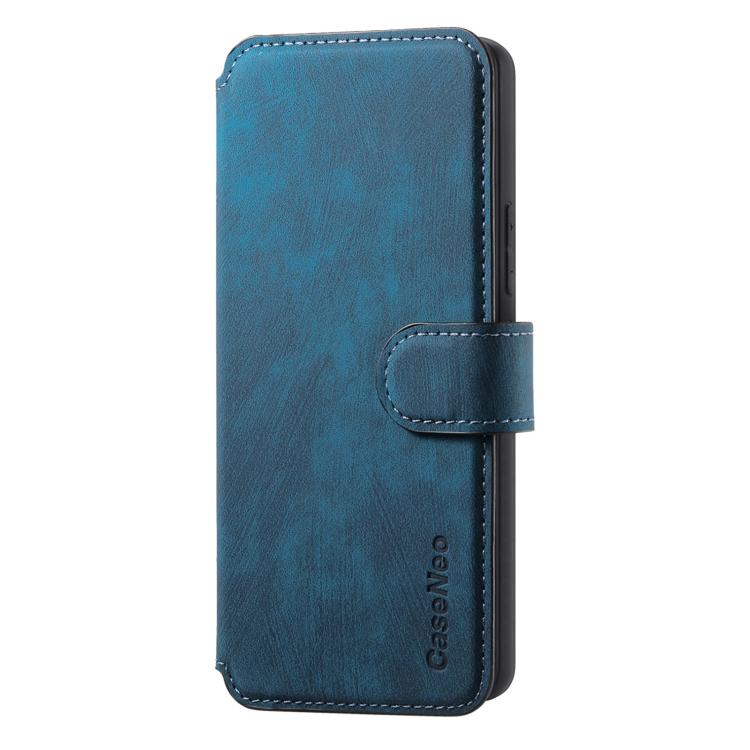 Funda Neo MagSafe RFID antirrobo de cuero retro para Redmi Turbo 4 Pro / Poco F7 (azul)